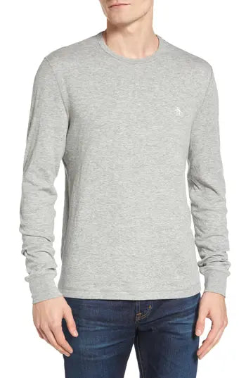 Original Penguin Reversible Long Sleeve T-Shirt Grey