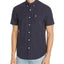 Original Penguin Short-sleeve Embroidered Star Regular Fit Button-down Shirt Dark Sapphire
