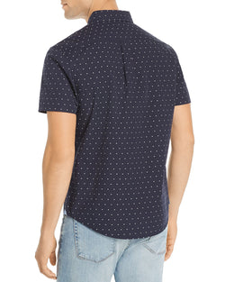 Original Penguin Short-sleeve Embroidered Star Regular Fit Button-down Shirt Dark Sapphire thumbnail 2