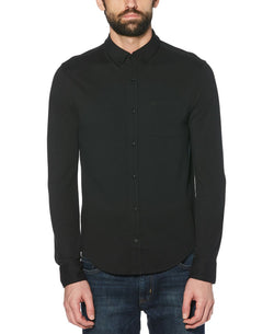 Original Penguin Slim-fit Button-front Shirt True Black thumbnail 1