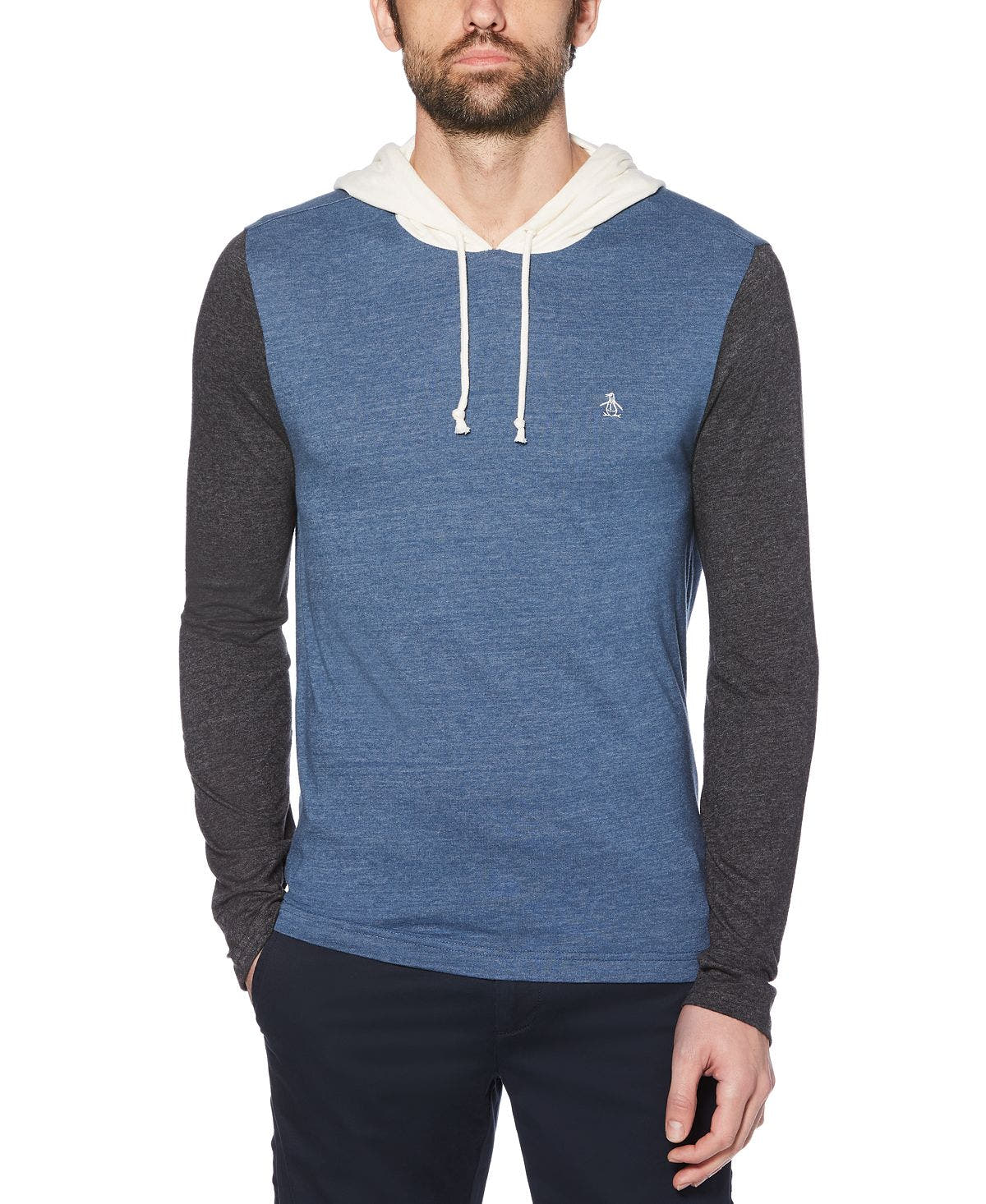 Original Penguin Slim-fit Colorblocked Hoodie Sargasso Sea