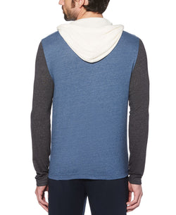Original Penguin Slim-fit Colorblocked Hoodie Sargasso Sea thumbnail 2