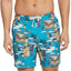 Original Penguin Tiki Print Swim Shorts Caribbean Sea