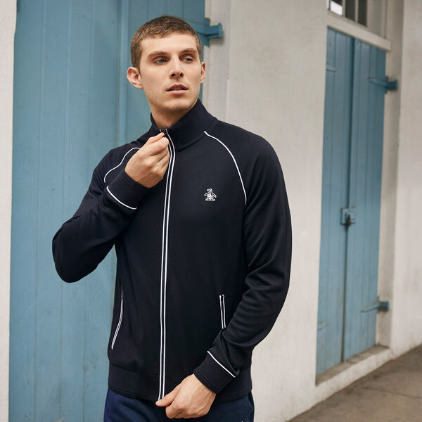 Original Penguin the Earl Track Jacket (True Black) Men's Clothing black