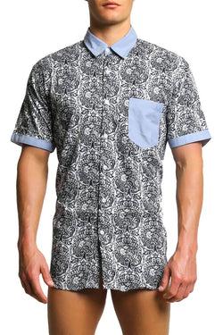 Oxymoron Blue Happily Marrie Button-Up thumbnail 1