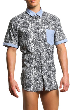 Oxymoron Blue Happily Marrie Button-Up thumbnail 2