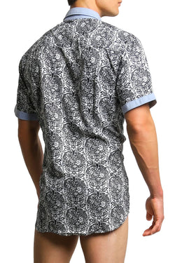 Oxymoron Blue Happily Marrie Button-Up thumbnail 4
