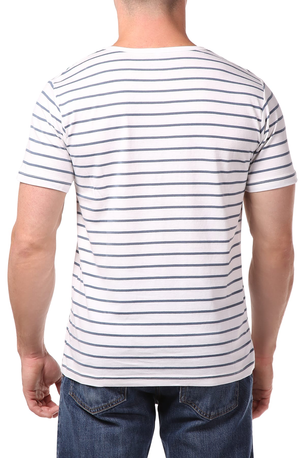 Oxymoron Blue & White Pocket Tee