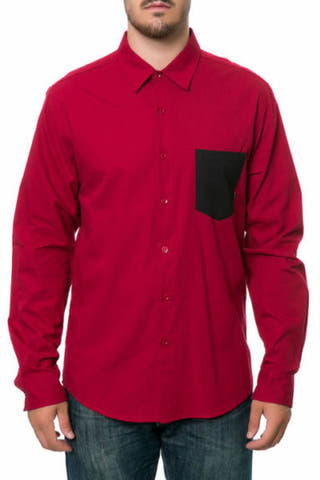 Oxymoron Red True Myth Button-Up