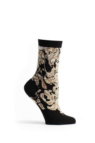 Ozone Black Engrained Swirls Sock