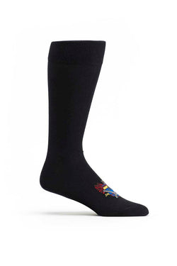 Ozone Black Heraldic Cannons Calf Sock thumbnail 1