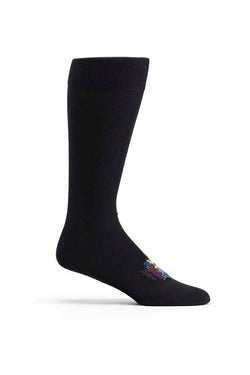 Ozone Black Heraldic Lion Calf Sock thumbnail 1