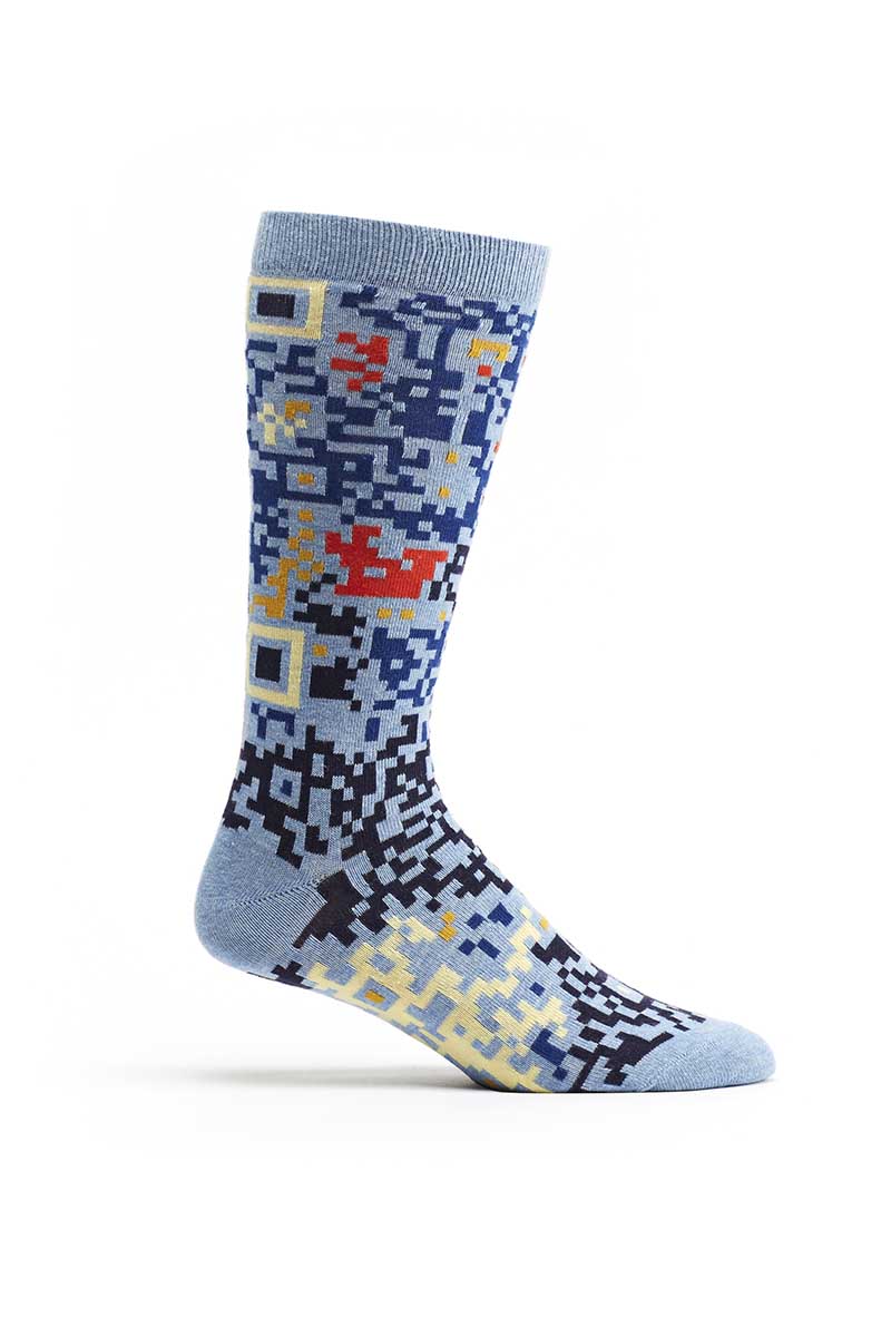Ozone Blue Camo Code Calf Sock