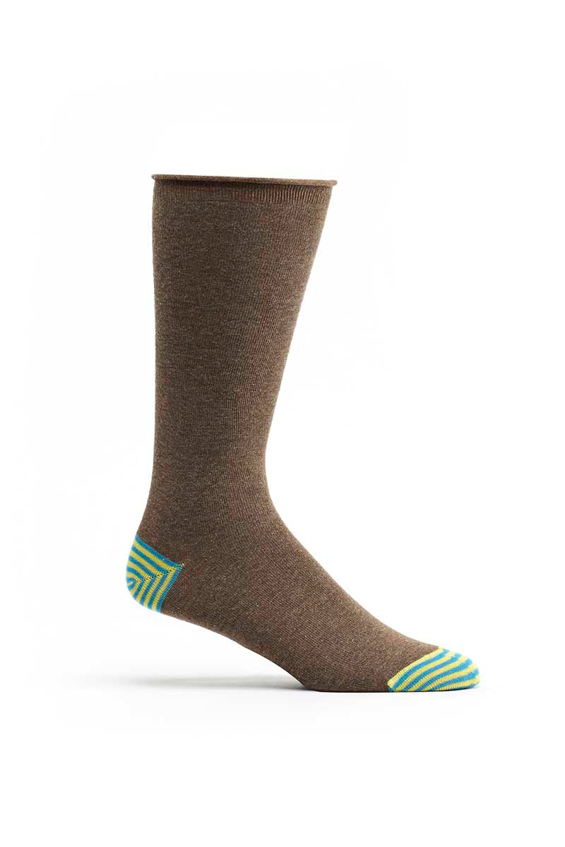 Ozone Brown Basic Calf Sock
