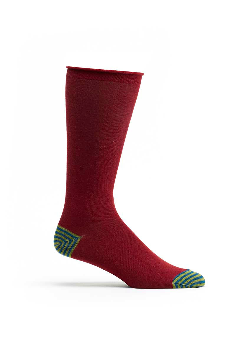 Ozone Burgundy Basic Calf Sock
