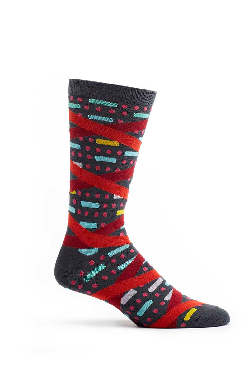 Ozone Grey Double Helix Crew Sock