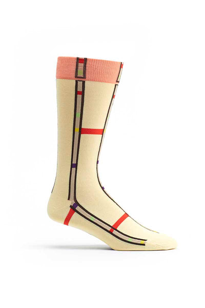 Ozone Sunflower Mondrian Stripe Crew Sock