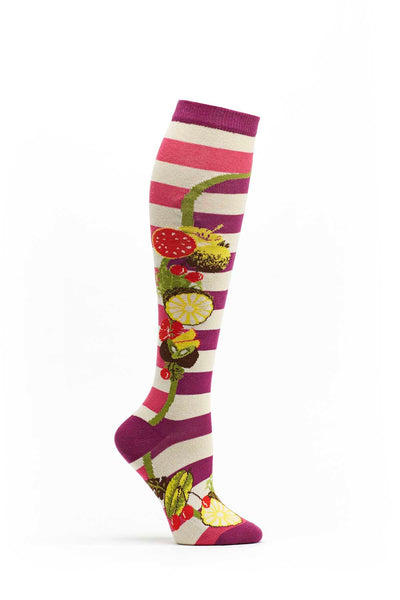 Ozone Violet Fruit Frame Knee High Sock