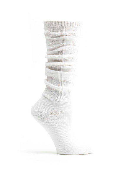 Ozone White Bunchies Knee High Sock