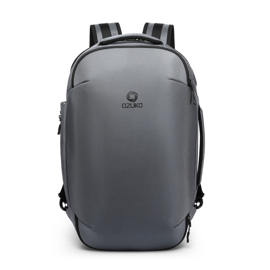 Ozuko 9216 Grey Logo Lightweight Water Proof Laptop Backpack