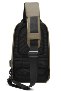 Ozuko Army-Green Waterproof Crossbody Single Shoulder Bag thumbnail 3
