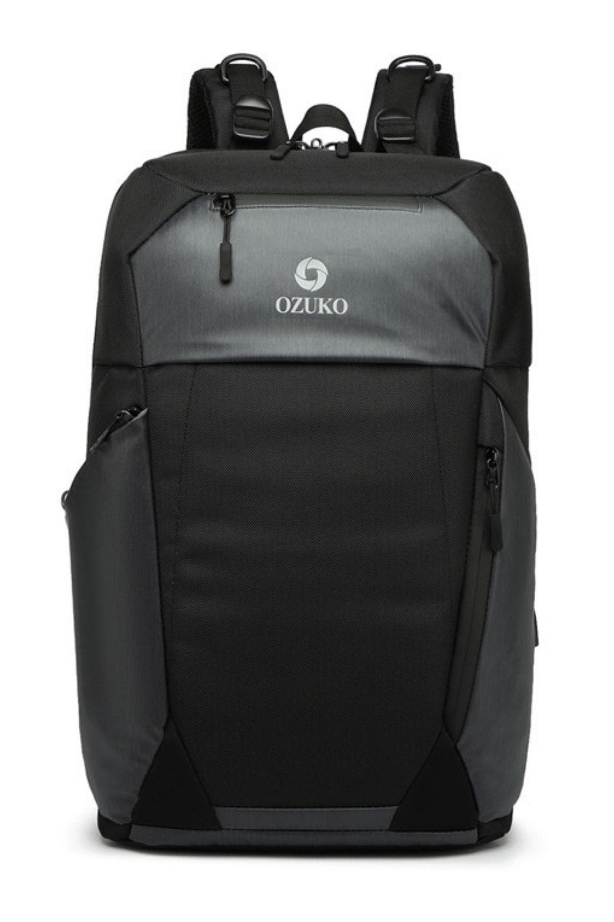 Ozuko Black Laptop Backpack