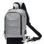 Ozuko Black USB-Charging Crossbody Tablet Backpack-Bag