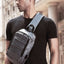 Ozuko Black USB-Charging Crossbody Tablet Backpack-Bag