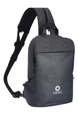 Ozuko Black USB-Charging Multifunction Crossbody Backpack-Bag thumbnail 1