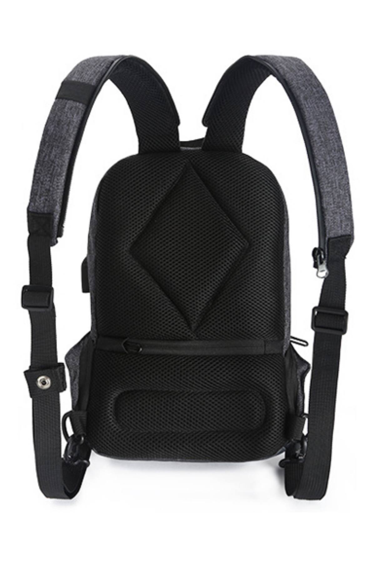 Ozuko Camo-Print USB-Charging Multifunction Crossbody Backpack-Bag