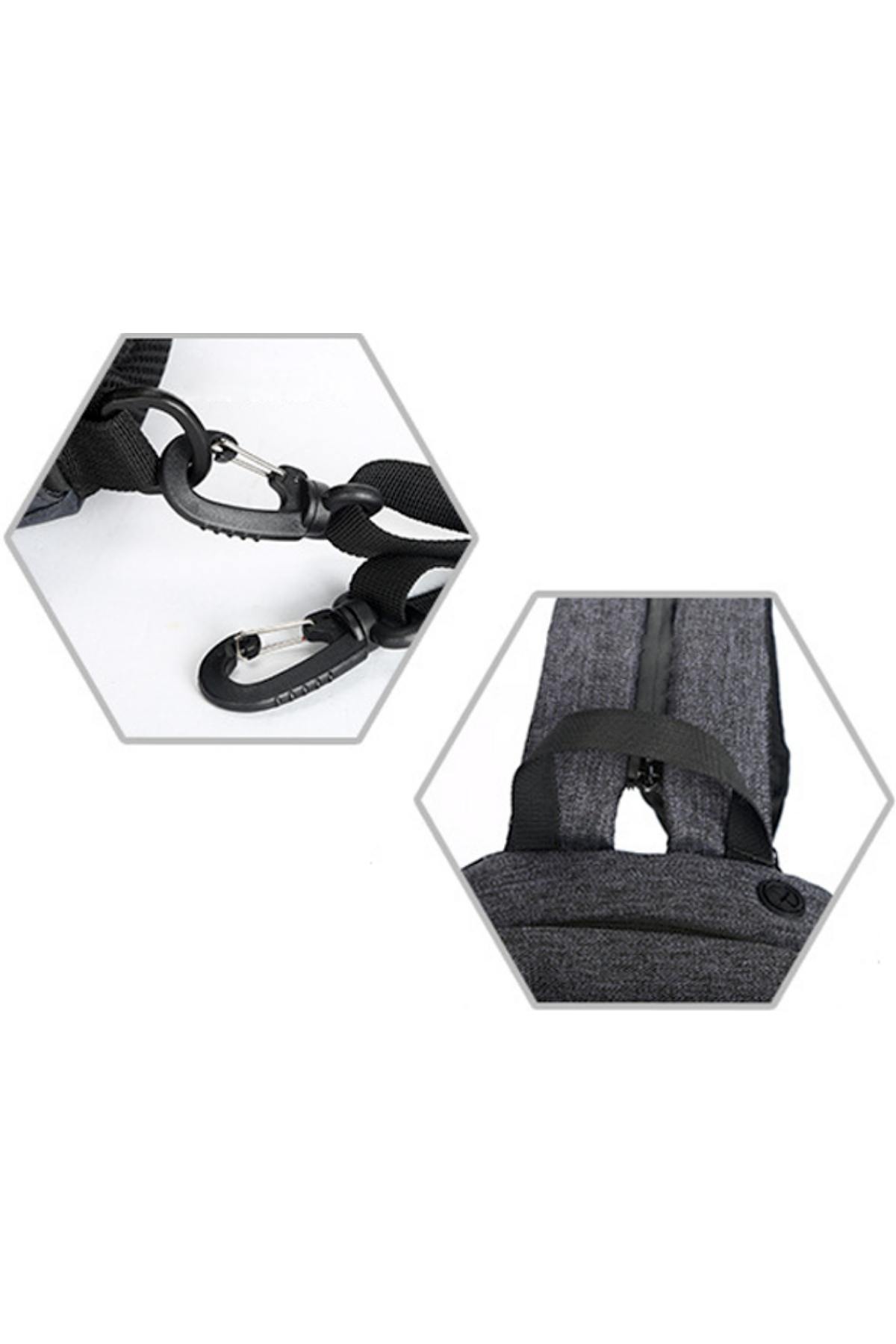 Ozuko Camo-Print USB-Charging Multifunction Crossbody Backpack-Bag