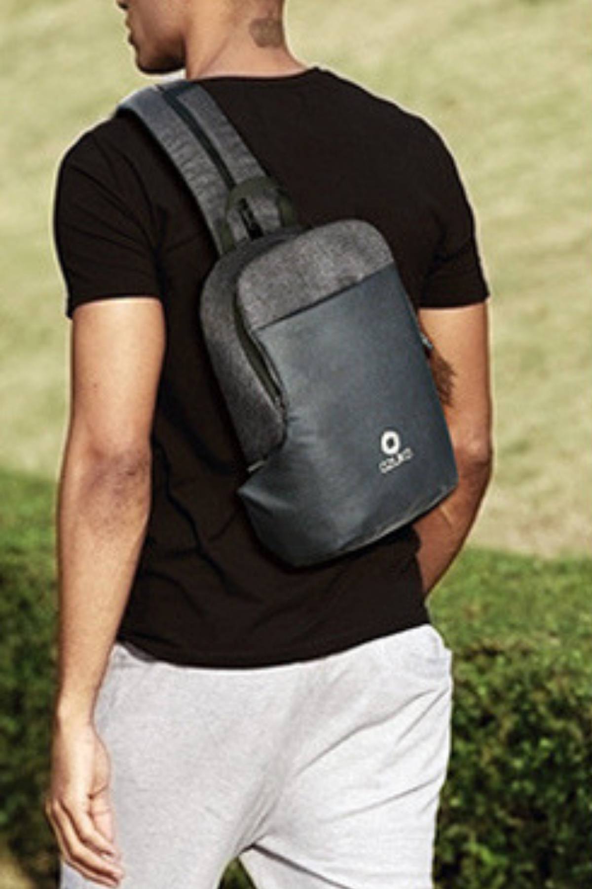 Ozuko Camo-Print USB-Charging Multifunction Crossbody Backpack-Bag