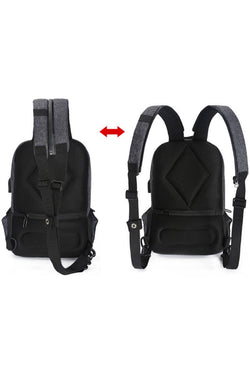Ozuko Camo-Print USB-Charging Multifunction Crossbody Backpack-Bag thumbnail 4