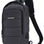 Ozuko Dark-Grey USB-Charging Crossbody Tablet Backpack-Bag