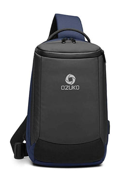 Ozuko Deep-Blue Waterproof Crossbody Single Shoulder Bag thumbnail 2