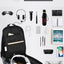 Ozuko Red/Black USB-Charging Crossbody Tablet Backpack-Bag