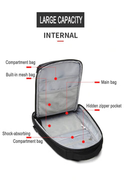 Ozuko Very-Black Waterproof Crossbody Single Shoulder Bag thumbnail 2