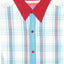 P.O.V. Aqua/Red Plaid Anthony Shirt