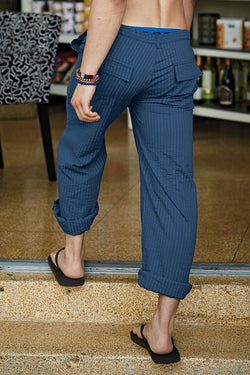 P.O.V. Navy Seersucker Pant thumbnail 2