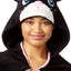 PJ Couture Black Cat Hooded Lounge Poncho with Mittens