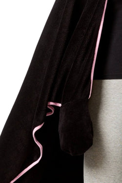 PJ Couture Black Cat Hooded Lounge Poncho with Mittens thumbnail 3