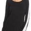 PJ Salvage Black Cable-Trim Long-Sleeve Top