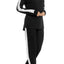 PJ Salvage Black/White Cable-Trim Jogger Pant