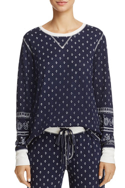 PJ Salvage Denim Blues-Traveler Bandana-Print Thermal Top thumbnail 1