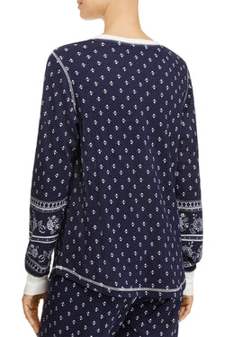 PJ Salvage Denim Blues-Traveler Bandana-Print Thermal Top thumbnail 3