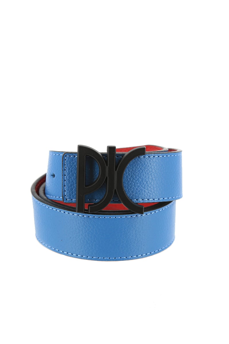 PJC Platini Light Blue Leather Belt