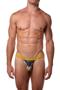 POV Yellow Squares Mesh Bikini Brief thumbnail 2