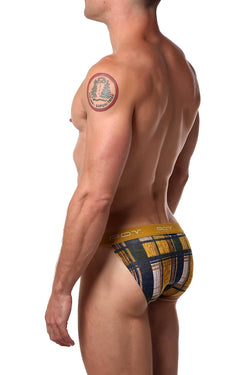 POV Yellow Squares Mesh Bikini Brief thumbnail 1