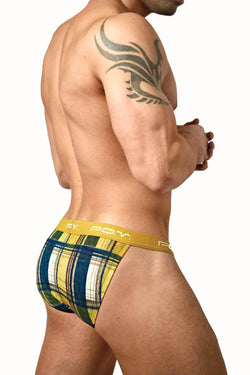POV Yellow Squares Mesh Bikini Brief thumbnail 4