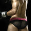PPÜ Black/Pink Sheer Bikini Brief